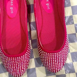 Pink/Iridescent Rhinestones Madden Girl New Shoes
